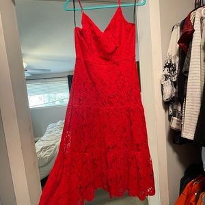 Red cocktail dress